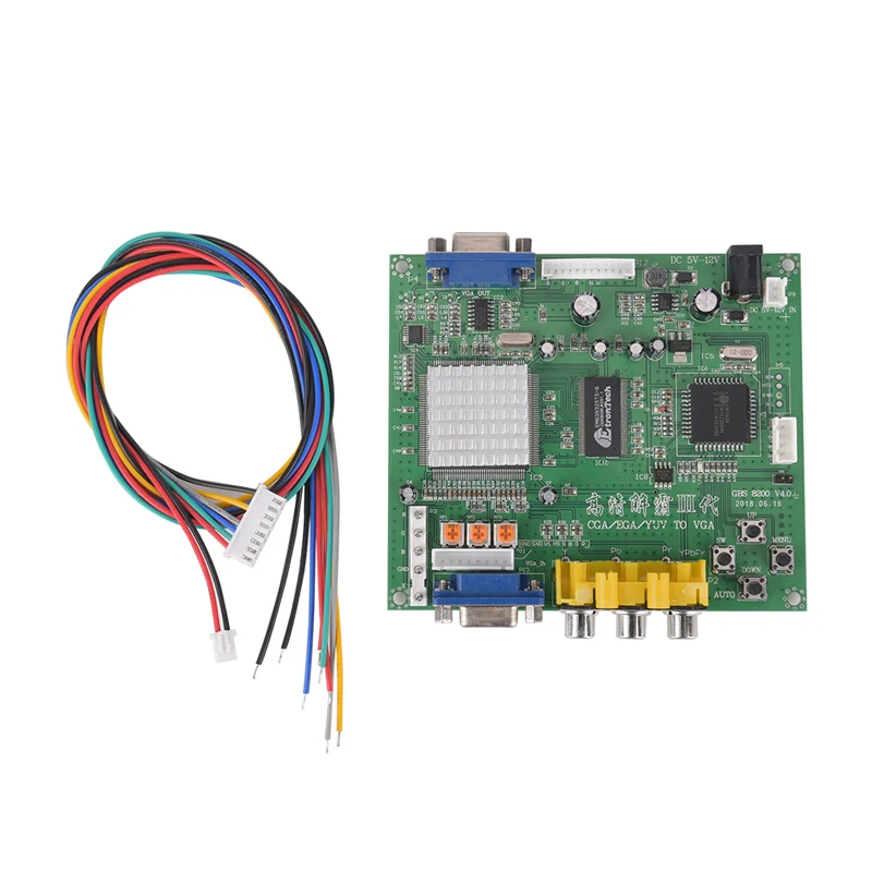 

Аркадная игра RGB/CGA/EGA/YUV К VGA HD видеоконвертерная плата HD9800/GBS8200 Горячая Зеленая плата