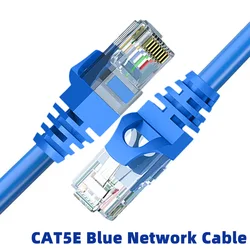 High - Performance Blue Cat5e Ethernet Cable - Bulk Round CCA UTP LAN Network Wire for Indoor Connectivity (CAT5E BLUE CABLE)