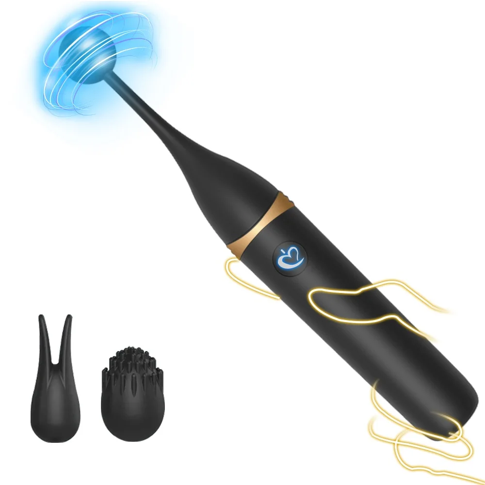 Klitorisvibrator, weibliche Klitoris, G-Punkt-Dildo, Nippelstimulator, persönliches Massagegerät, Stick-Zauberstab, Sexspielzeug für Frauen, 3 Kappen, austauschbar 1