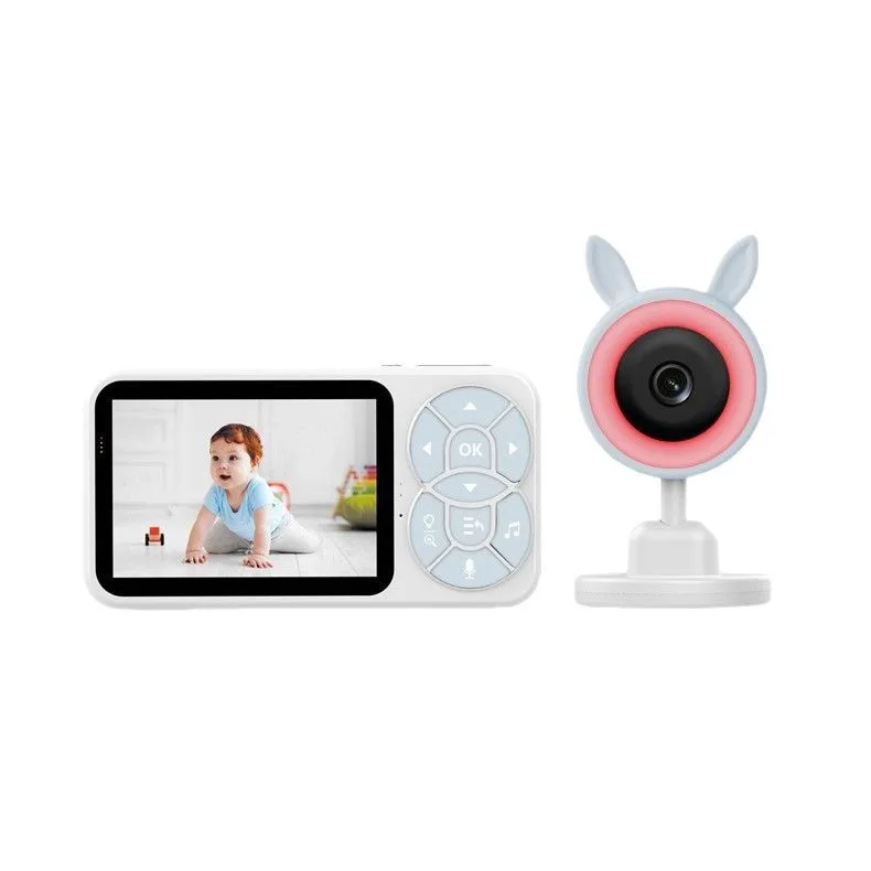 Baby monitor with VOX mode night vision full color lights sound alarm smart baby surveillance camera