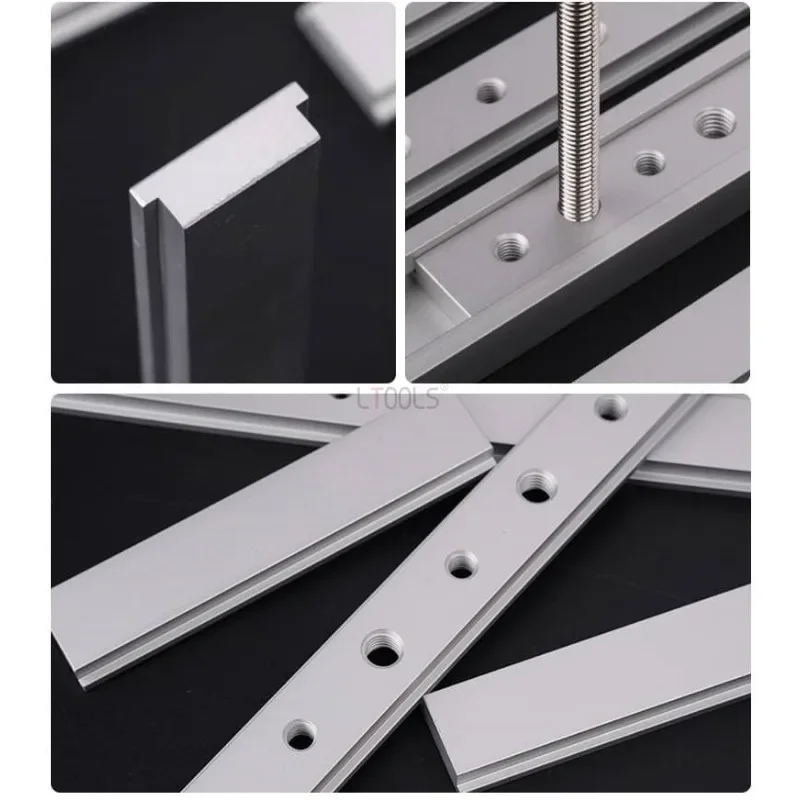 

M6/M8 T-track Slider Sliding Bar Screw Slot Aluminum Alloy Chute Jigs Screw Fastener T-shaped Slider Household Woodworking Tools