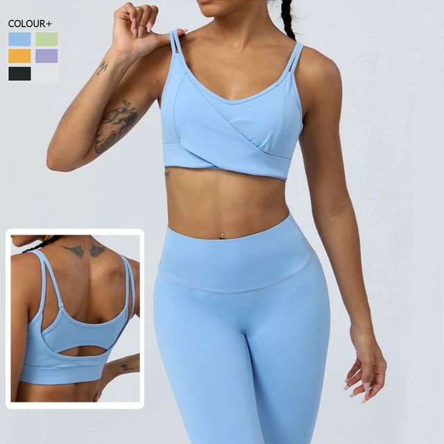 Conjunto de ropa deportiva de dos piezas para mujer, traje de gimnasio  suave, Color sólido, transpirable, secado rápido, para correr y entrenar -  AliExpress