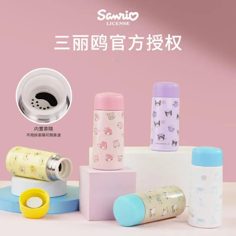 

Kawaii Sanrio аниме My Melody Cinnamoroll Kuromi 304 нержавеющая сталь изоляционная чашка для девушек Выходная портативная маленькая чашка для питья