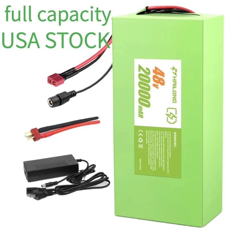 

48V 20Ah 18650 Lithium ion battery Pack 13S6P ebike Battery For 200w 500w 750w 1000w 1200w motor with 30A BMS+ 2a charger