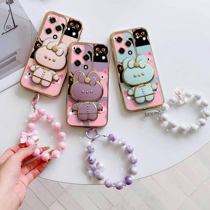 Lovely Heart Phone Case Set with Lanyard and Stand