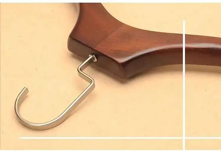 5 teile/los Massivholz Kleiderbügel Erwachsene rutschfeste Kleiderbügel für Kleidung Hängen Holz Kleiderbügel – Detail 1