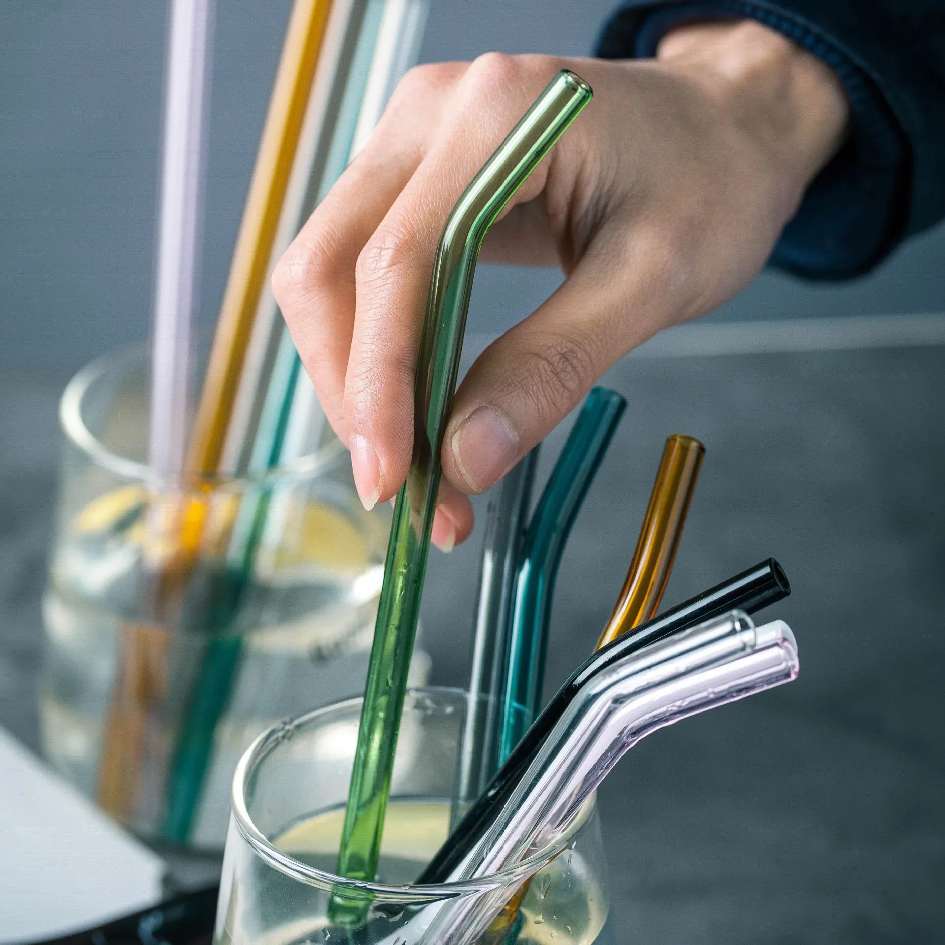 20cm Reusable Glass Straws Drinking Straws
