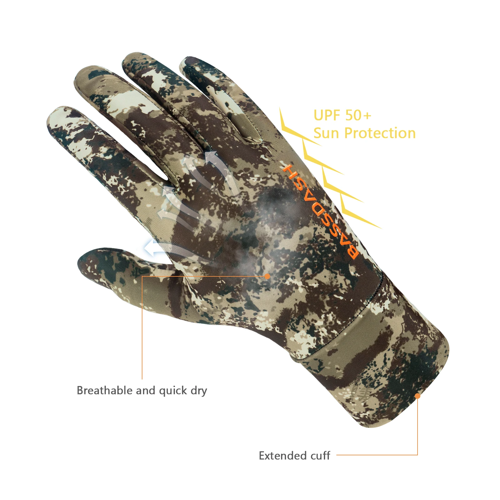 Men's Hunting Gloves HG05 sports gloves tactical gloves Lightweight UPF 50+ Camo