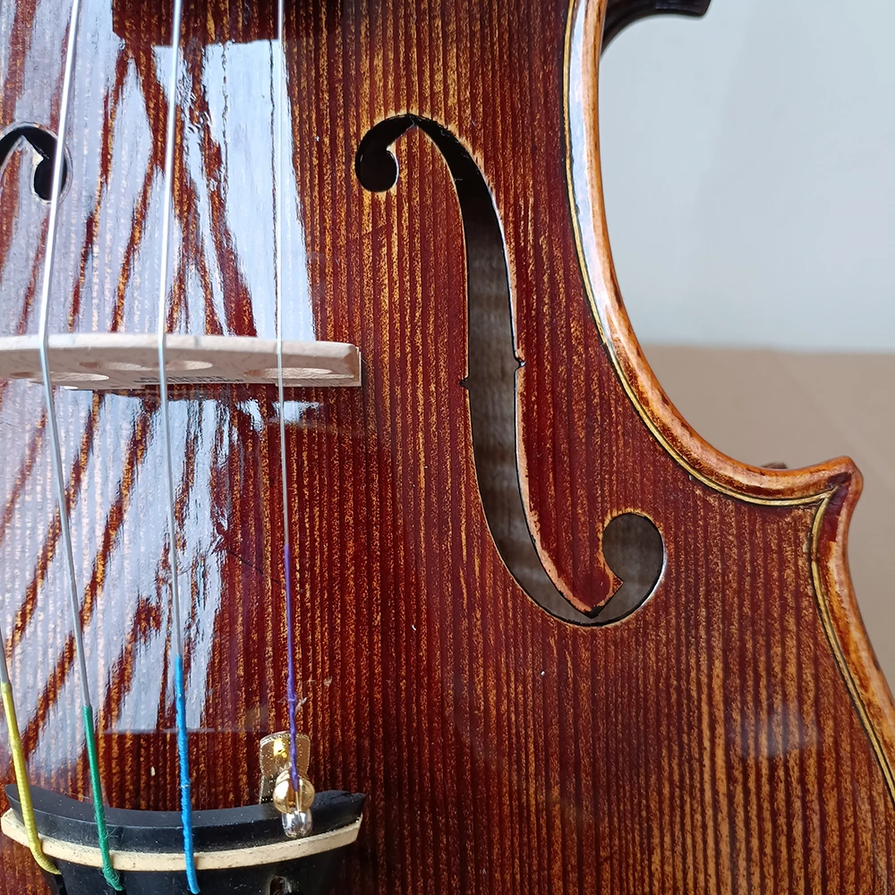 20 years Natural tiger stripes all Handmade Violin set 4/4