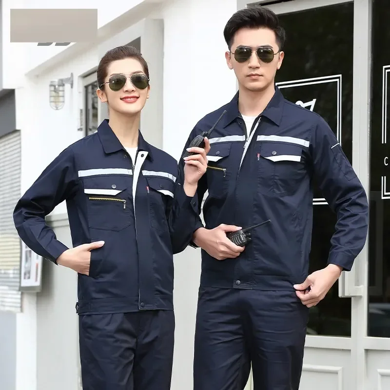 

Vis Auto Wear Plain Safety Color Work Repairman Summer Coverall Hi Worker Working Work Clothing Uniform Set Breathable Mechanics