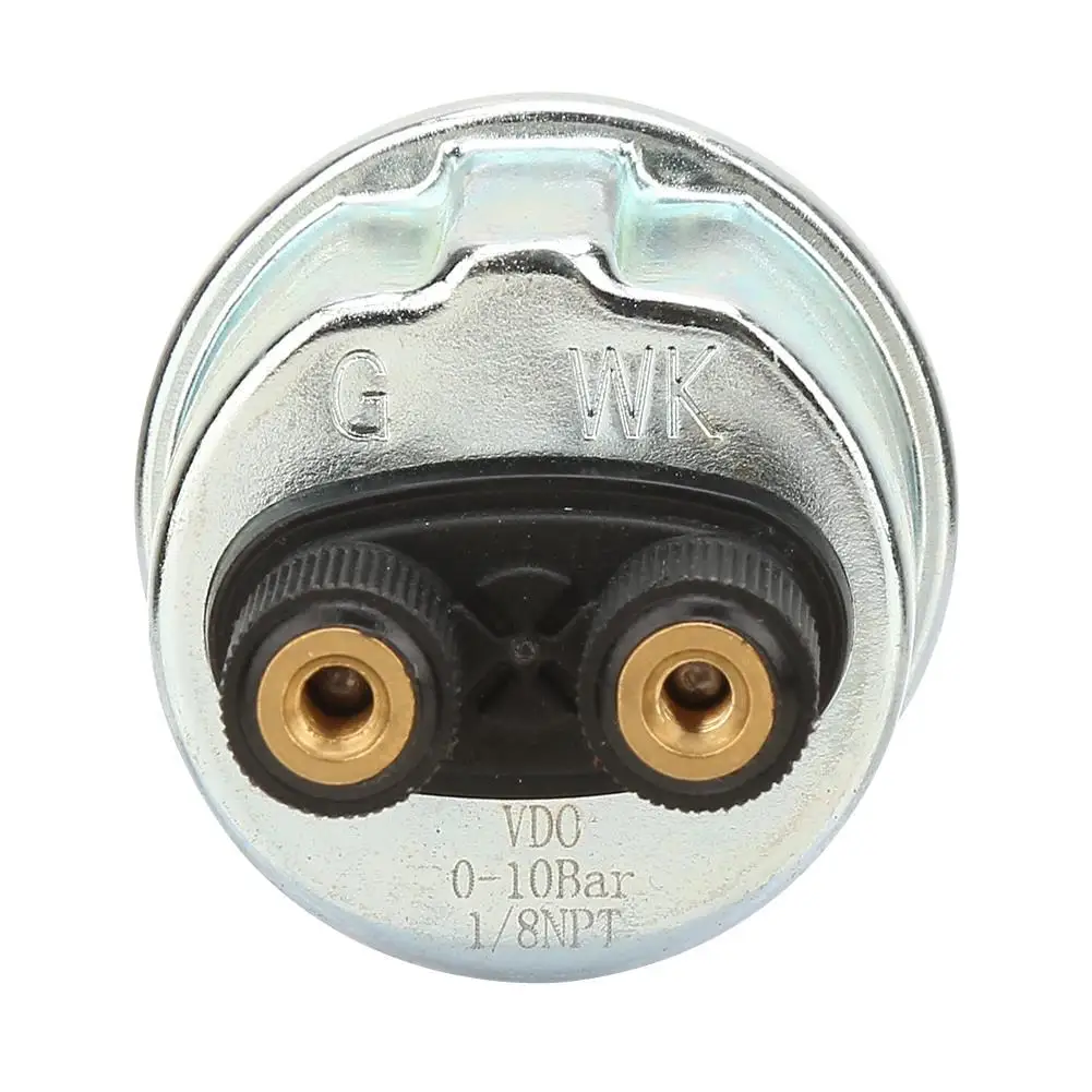 Universal 1/8 NPTF Dual Head Oil Pressure Sensor for vdo 0-10bar-Car Engine Gauge Replacement