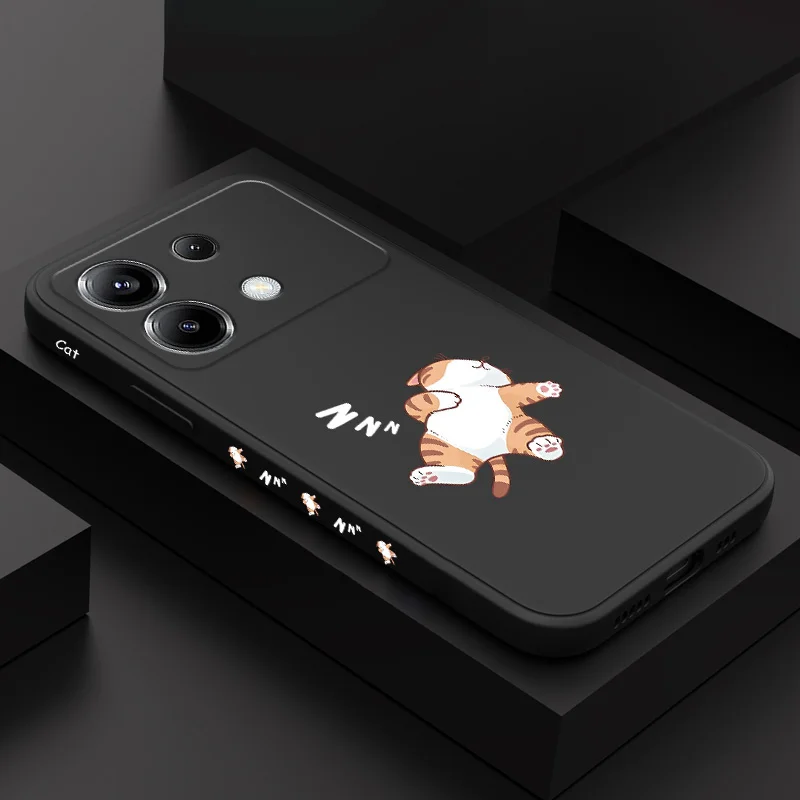 Sleep Tiger Cat Silicone Phone Case Cover