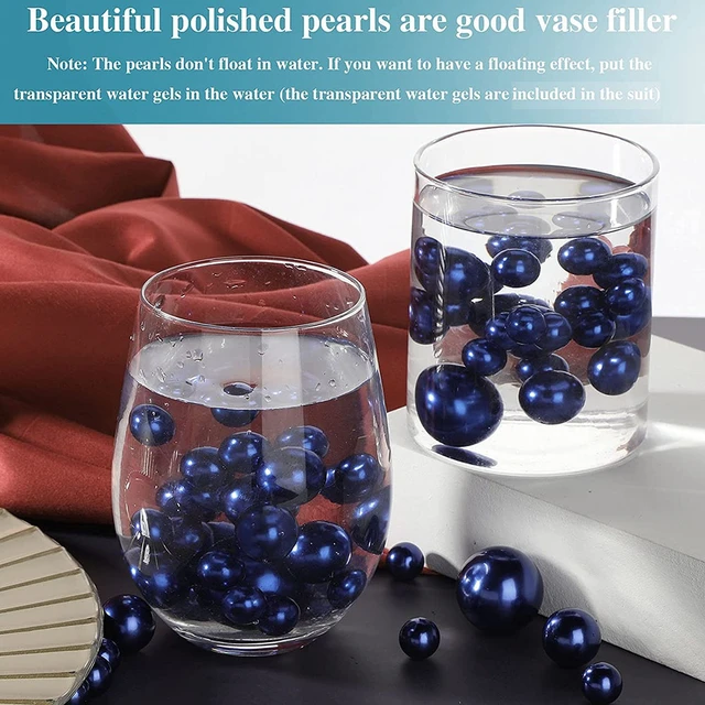 Floating Vase Pearl Includes Transparent Water Gels Assorted Sizes