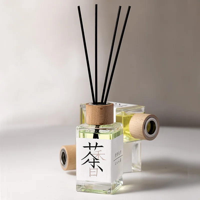 YXY 100ml Tea Fragrance Reed Diffuser Sets Oolong Jasmine White Tea Home Rattan Aromatherapy Set Reed Oil Glass Bottle Diffusers