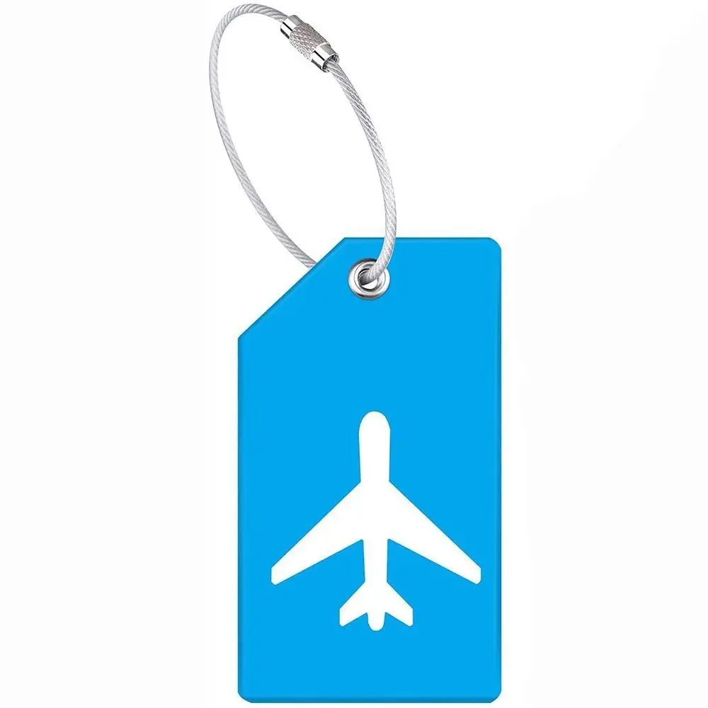 Etichette per Bagagli Etichette per Valigie 6 Pezzi in Alluminio con Cinturino in Acciaio Inossidabile Viaggio Tag Targhette Etichetta per Zaino Carrozzina Borsa da Viaggio, il Aereo Bagaglio