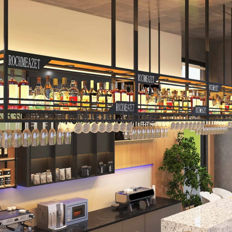 Bar Accessories Whiskey Cabinet Outdoor Nordic Showcase Wine Refrigerator Drinks Display Wall Open Cabinets Portable Furniture