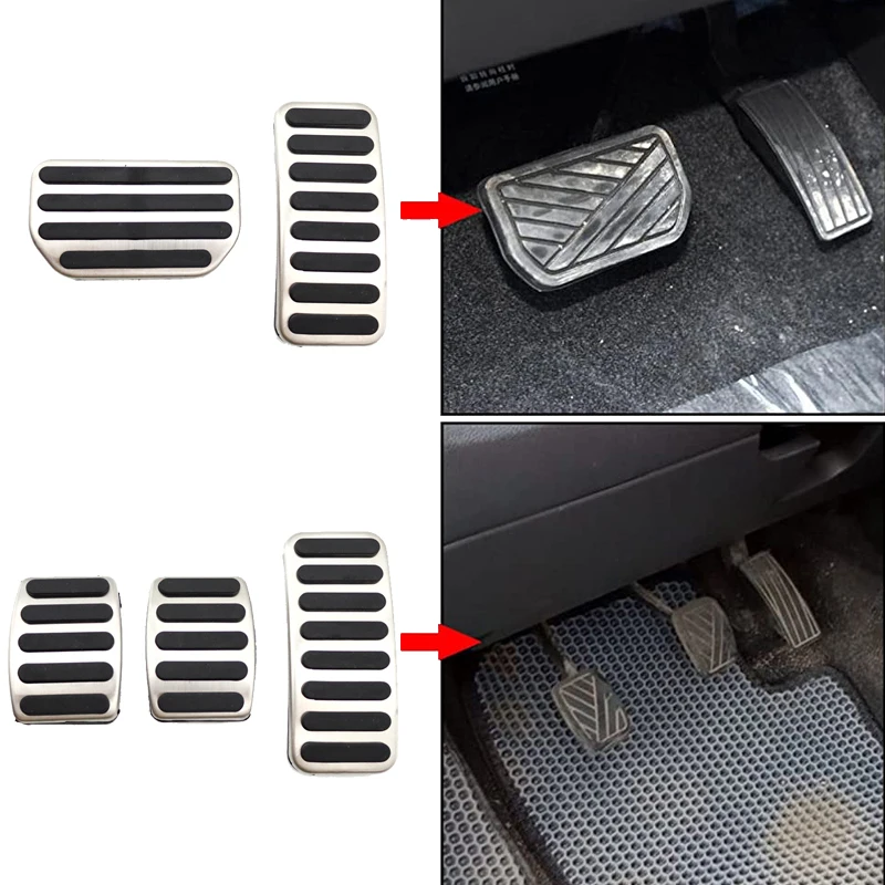 Car Pedals For Suzuki Vitara Accessories Escudo LY 2015~ Automotive Stainless Steel Rubber Non-slip No Drilling Pedals car accessories car pedals