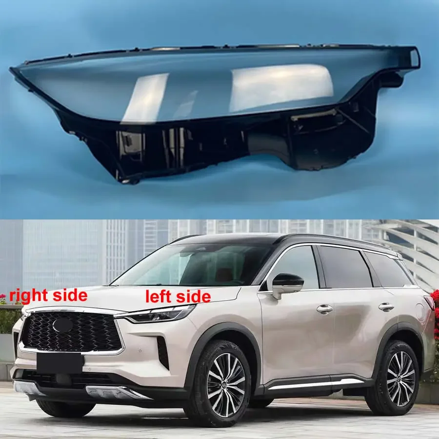 

For Infiniti QX60 2022 Headlight Cover Transparent Headlamp Shell Lamp Shade Lens Replace Original Lampshade Plexiglass