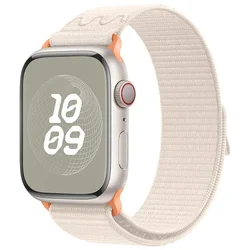 Premium Nylon Sport Strap for Apple Watch - Versatile & Durable Band Loop (Starlight Color)