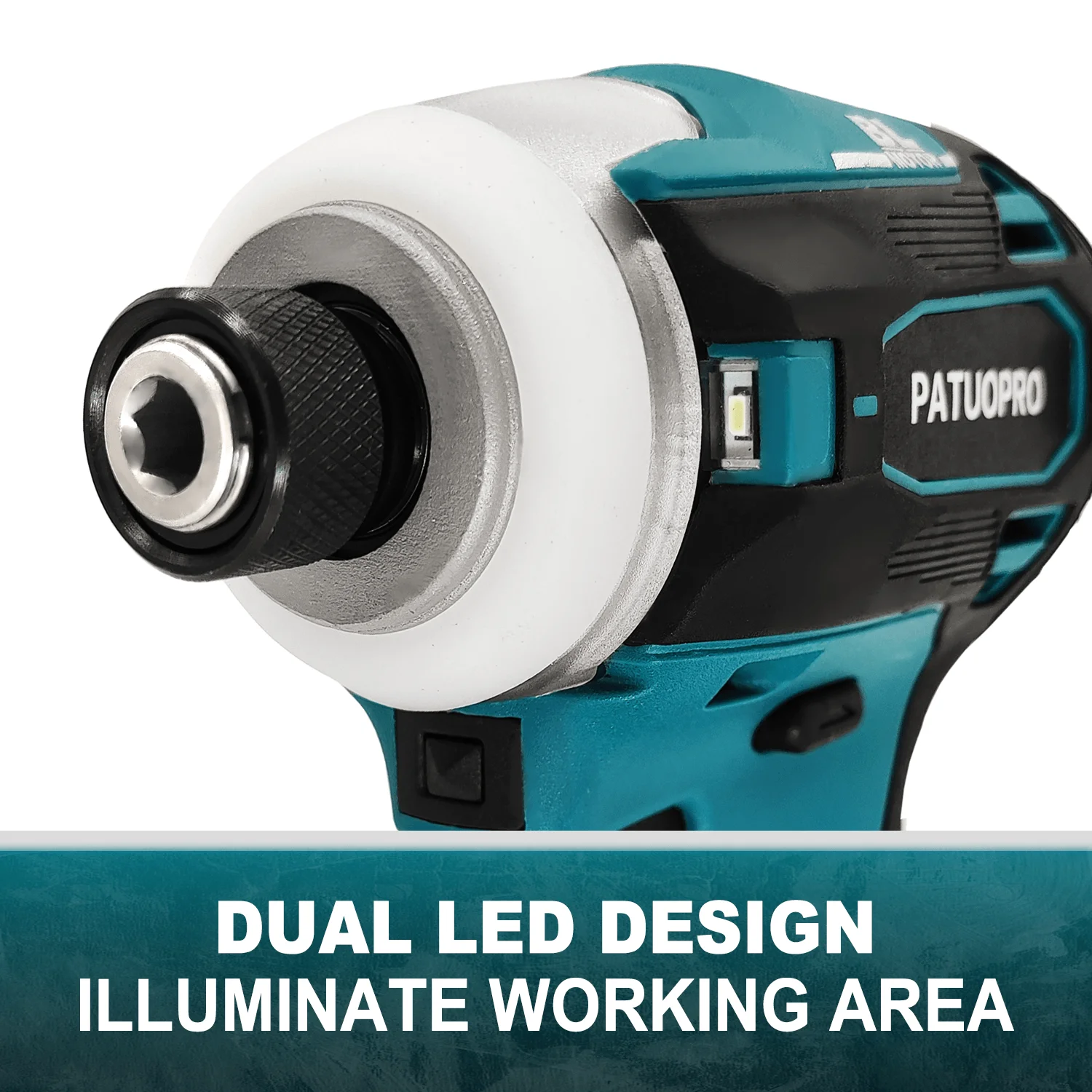 Cordless Brushless Impact Driver Kit Electric Screwdriver 4-Speed