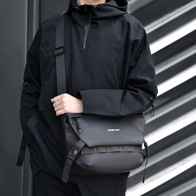 Borsa a tracolla da uomo in nylon di grande capacità Borsa a tracolla durevole per pendolarismo Borsa a tracolla alla moda per la vita urbana - immagine 5