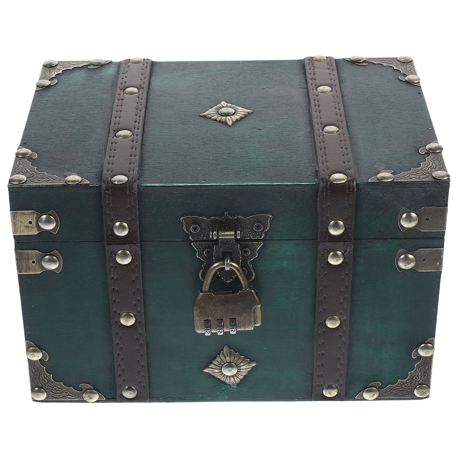 

Vintage Hasp Box Decorative Retro Treasure Storage Box for Dormitory Home