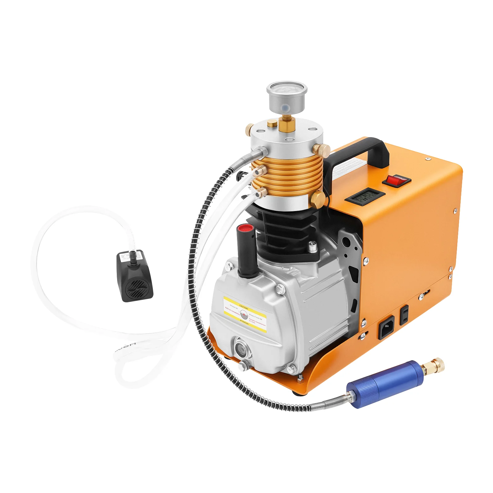 30MPa 4500PSI Hochdruck-Luftpumpe 1,8kW Elektrischer Luftkompressor 2800U/min Tragbare PCP-Pumpe für Luftgewehre, Reifen, Gasflaschen – Detail 15