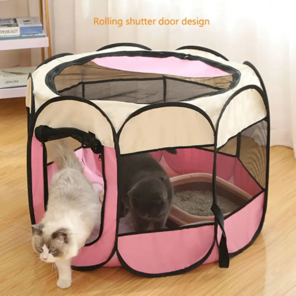 Durable Grip Foldable Pet Tent Scratch Resistant Portable Design Cat House Foldable Structure Waterproof Oxford Cloth Dog Kennel