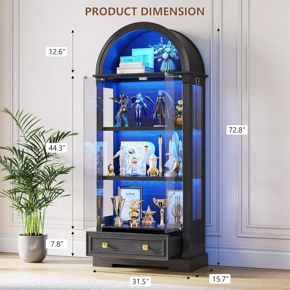 Arched Curio Display Cabinet 2