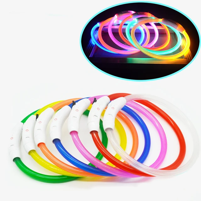 3 Modes Led Light Glowing Loss Prevention Rechargeable LED Dog Collars Glowing Luminous Pet Dog Collar Usb Dog Collar Night 3