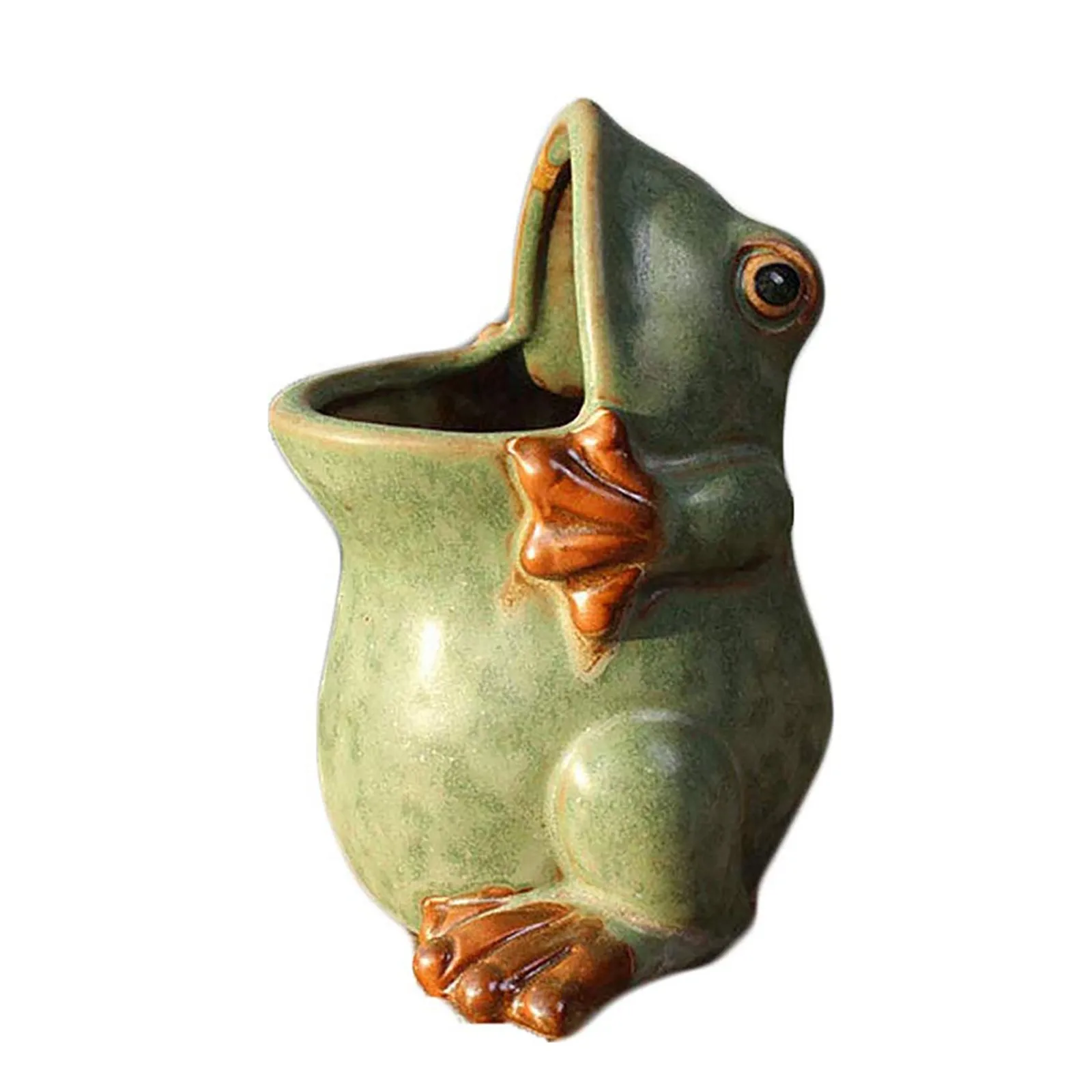 

Ceramic Flowerpot Creative Frogs Shape Cute Bonsai Planter Home Decoration Succulent Animal Figurine Vase Container Flower Pot