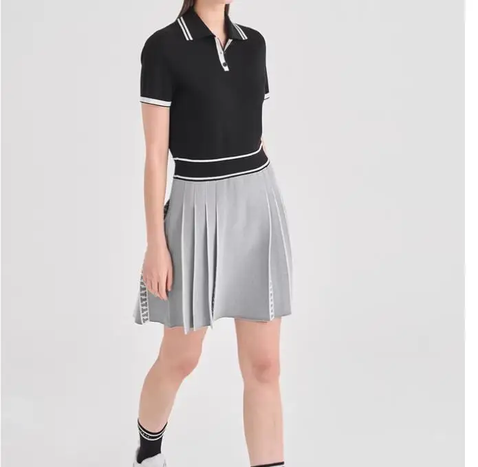 

Korean Golf Sportswear Women's 24 Summer Tennis Jersey To Reduce Age Short Sleeve Knit Dress