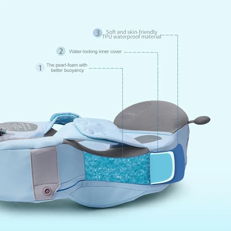 Infant Kid Floater Baby Lying Swimming Float Mambobaby Non Inflatable Baby Waist Floater Swim Trainer Solid Infant Pool Float 6
