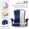 Office Chair with Rubber Wheels and Armrests,PU Leather Home Office Desk Chairs Comfortable Computer Chairs for Adults 3
