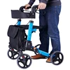 Senior High Quality Aluminium Durable Adjustable Adult Rollator Walker For Elderly 2