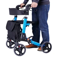 Senior High Quality Aluminium Durable Adjustable Adult Rollator Walker For Elderly 2