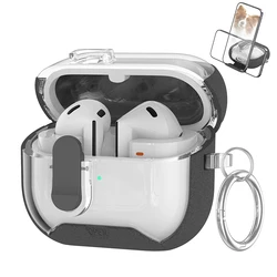 Secure Lock Protective Case with Phone Stand & Cleaning Kit - Galaxy Buds 3 (Gray)
