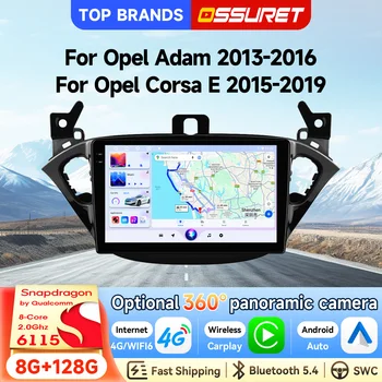 OSSURET Envío Rápido, Radio de Auto Android 14 de 9 Pulgadas y 2 Din con Qualcomm Snapdragon 6115 Octa Core para Opel Adam 2013-2016/Corsa E 2015-2019, Unidad Principal con Carplay Inalámbrico, Android Auto, DSP Audio, SWC, Bluetooth, Pantalla Dividida, 4G, GPS, Navegación, Sistema Inteligente para Auto 1