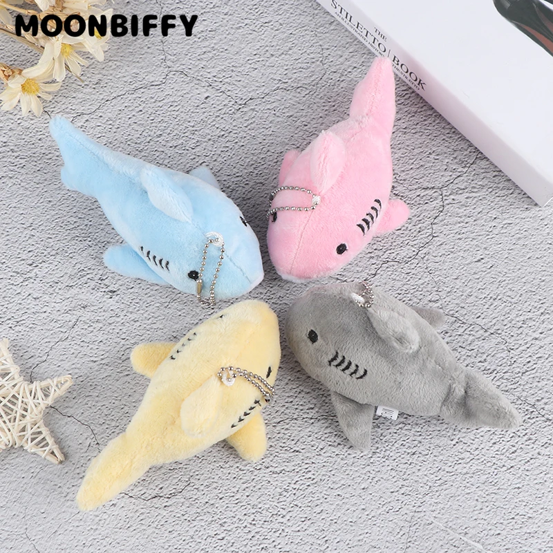 Plush Animals Cute Soft Simulation Shark Key Chain Toys Cartoon Whale