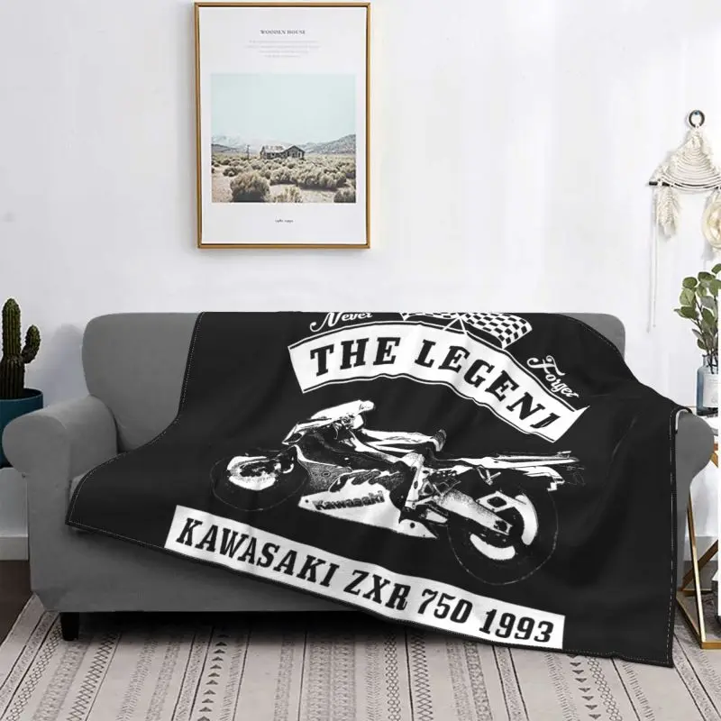 Zxr 750 1993, Bike, Motorcycle Blanket Soft Raschel Breathable Bedding Travel Sofa Decorative