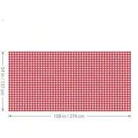 Red White Gingham Rectangular Tablecloth Disposable Plastic Table Cover with Stamping for Picnic Barbecue Kitchen Holiday Party 2