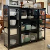 Nordic Minimalist Kitchen Cabinets Home Living Room Storage Cabinets Multi-layer Large Capacity Small Apartment Kitchen Cabinet 5