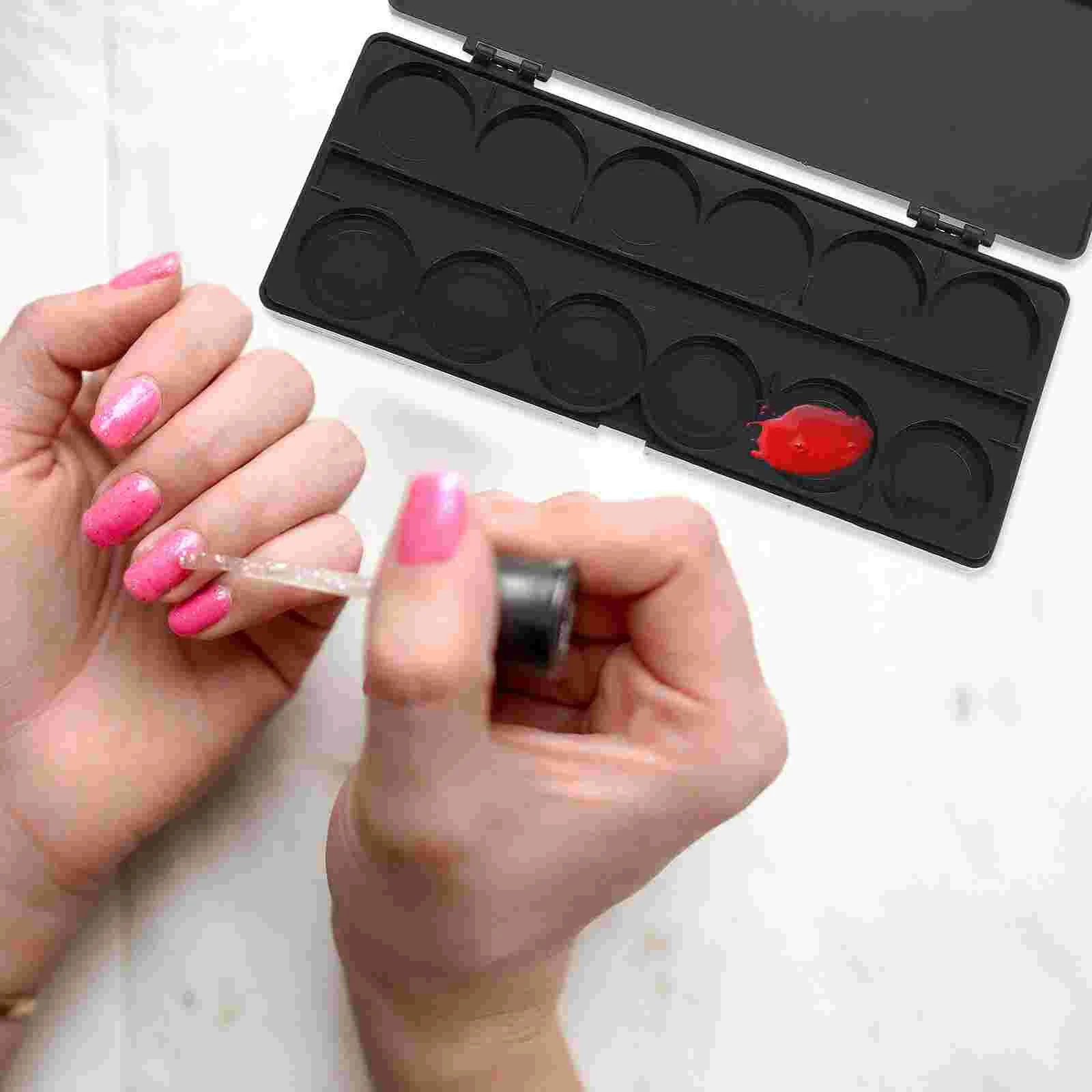Foldable Paint Box Durable Plastic Palette Painting Tray Color Tray Lightweight Sealing Moisturizing Watercolor Gouache Acrylic