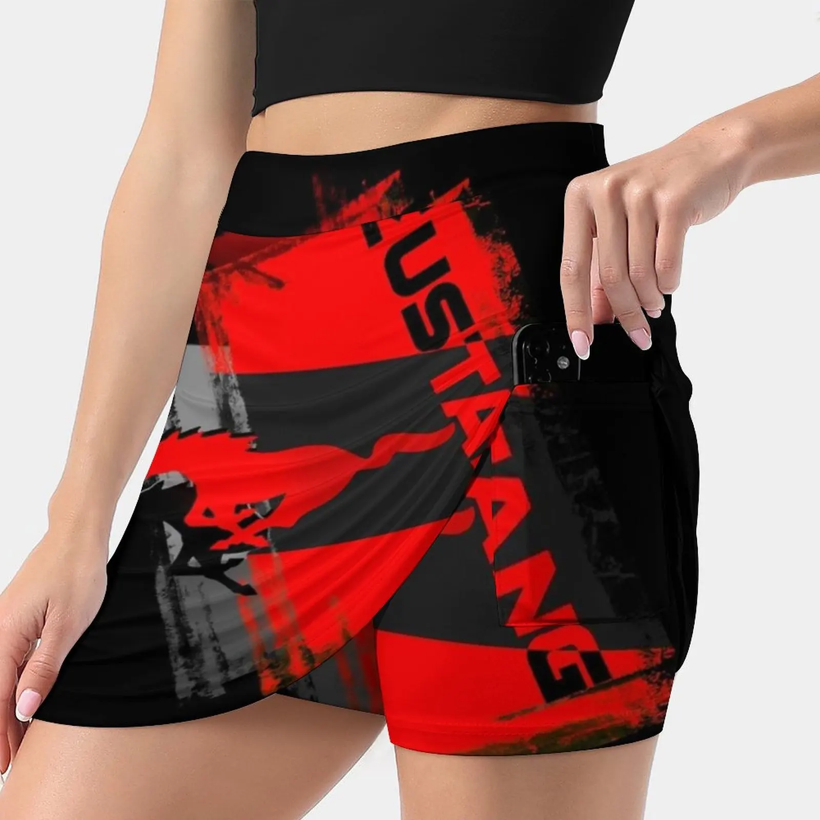 

- Design Women's skirt Sport Skort Skirt With Pocket Fashion Korean Style Skirt 4Xl Skirts Classic Automobile Logo Cabrio Red