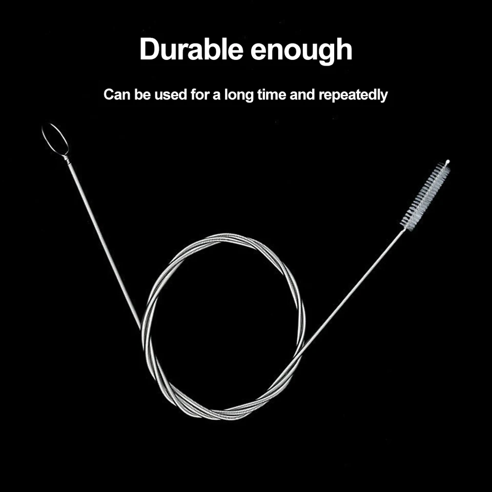 Spazzola Flessibile Per Pulizia Tubi - 170cm, Testa Rotante In Nylon, Acciaio Inox, Per Fori Stretti