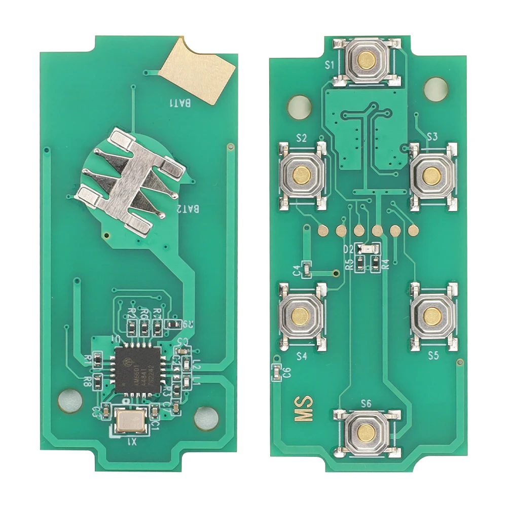 Riloer Portachiavi Telecomando Auto 6 Pulsanti - Guscio Di Ricambio Per Chevrolet Suburban Tahoe GMC Yukon XL 2015-2017 - 2
