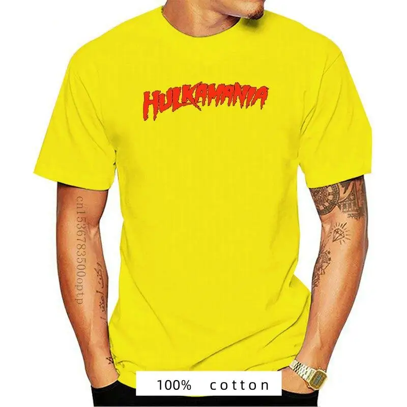 

New MenYellow T Shirt Hulkamania Young Boy 80S Hip Hop Men Tees Shirts Male Short Sleeve Cheap Brand Apparel Merch