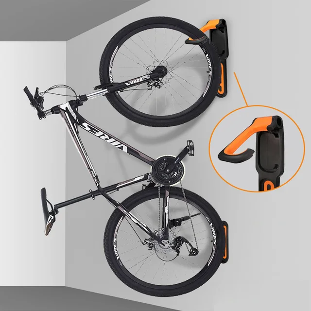 1PC Bicycle Wall Mount Rack Mtb Road Bike Storage Fixed Hanging Hook Bike Support Stand Bracket Holder Cycling Parking Buckle 6