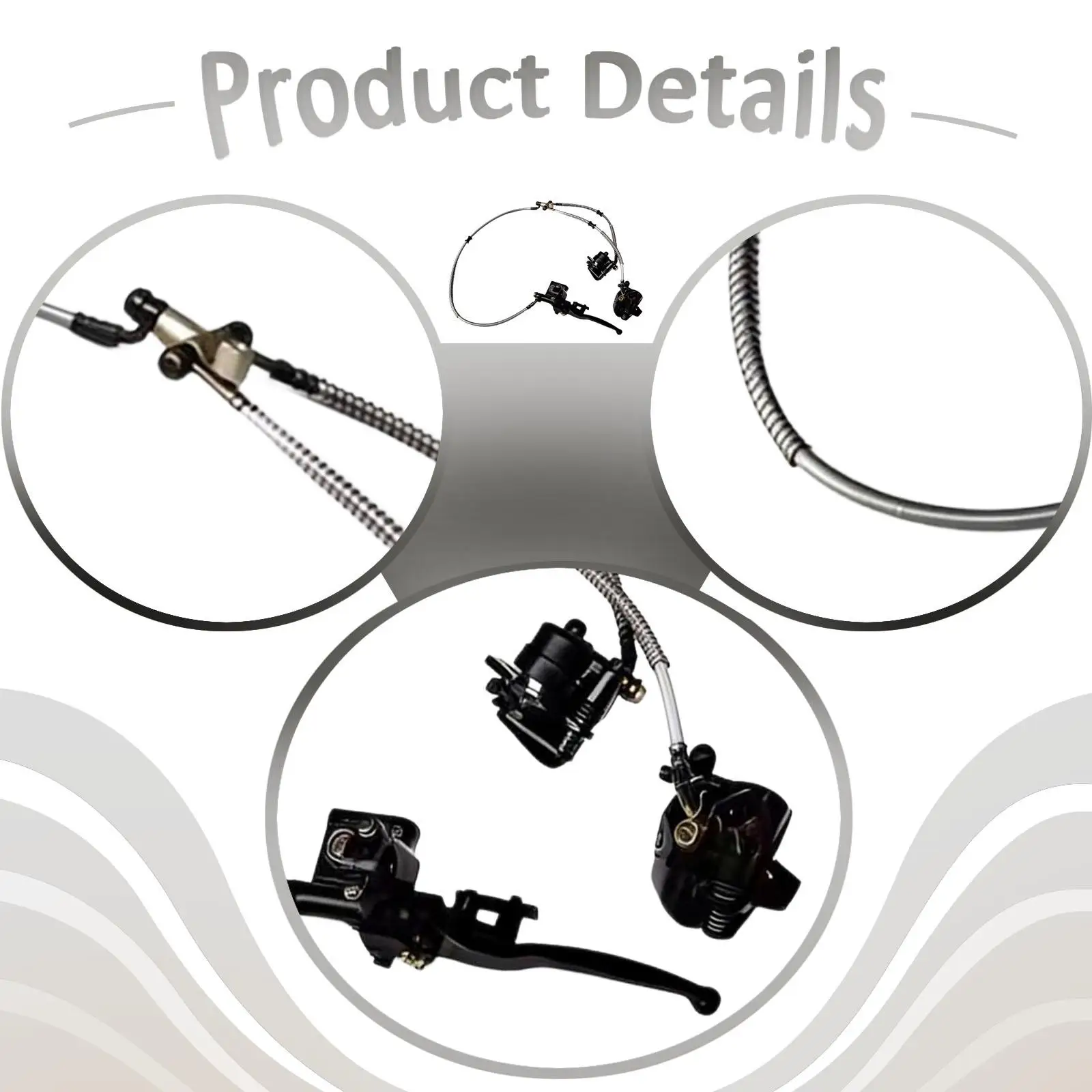 프리미엄 메탈 고카트 브레이크 키트, 쿼드 ATV 골프 카트용 전륜 트윈 캘리퍼 마스터 실린더 어셈블리