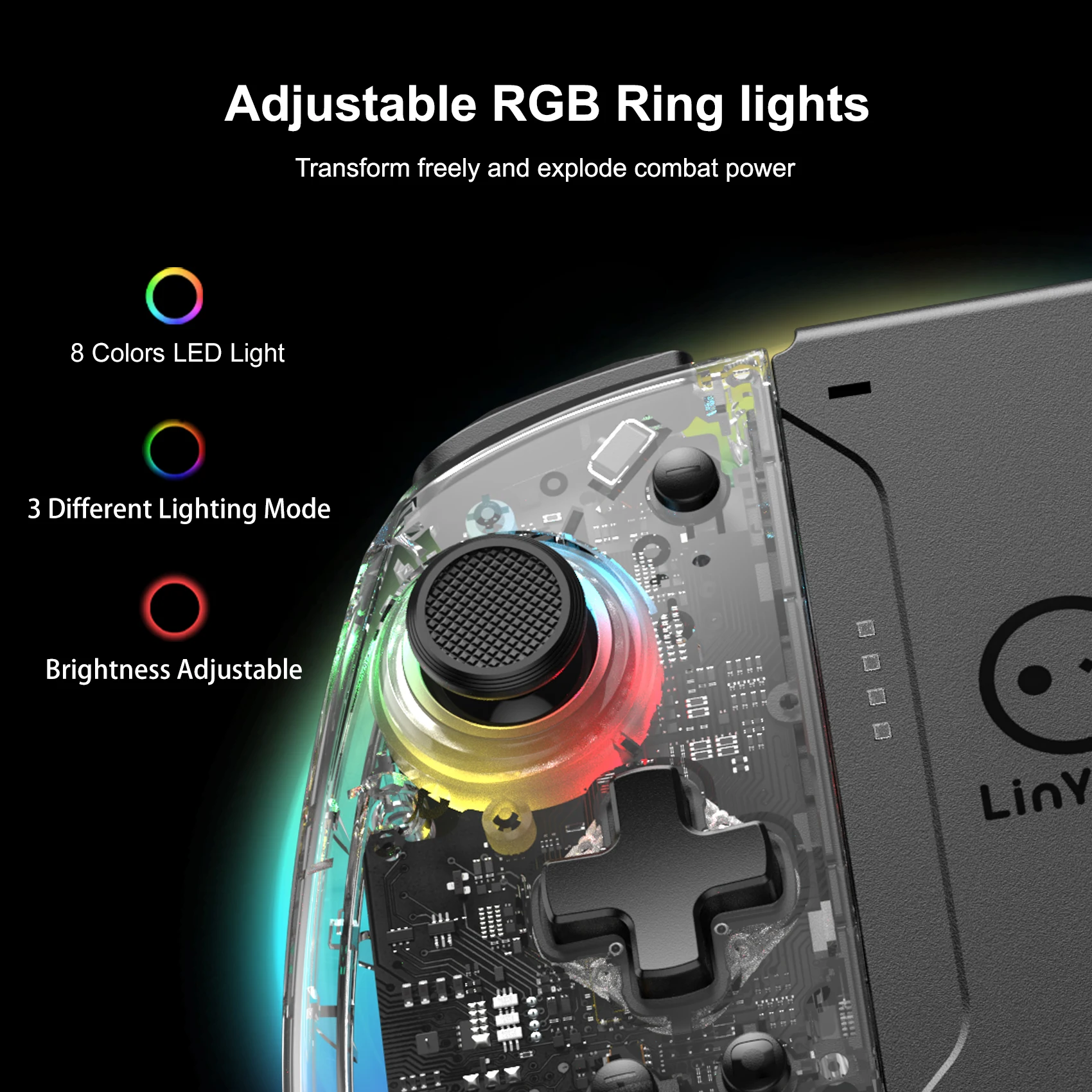 Meteor Light Joycons Controller for Switch/Lite/OLED, Wireless Gamepad with Programmable/Motion Control/Dual Vibration/Turbo